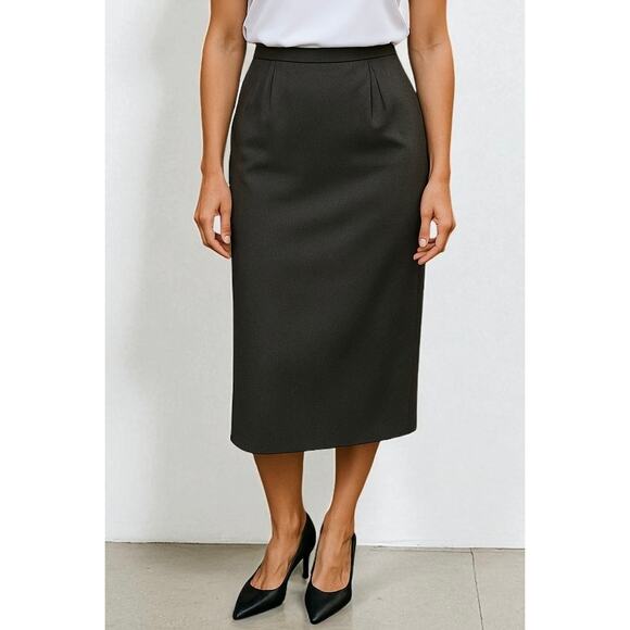 Cynthia Howie Maggy Boutique High Waist Pencil Skirt Gray Midi Size 6 - Picture 1 of 5